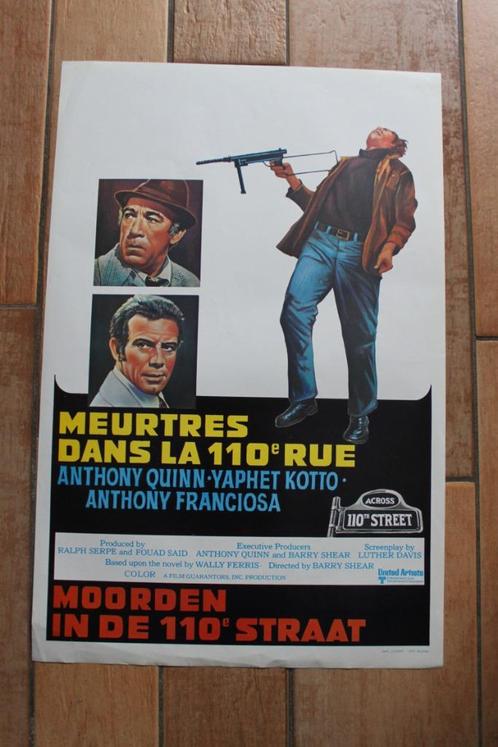filmaffiche Anthony Quinn Across 110th Street filmposter, Collections, Posters & Affiches, Comme neuf, Cinéma et TV, A1 jusqu'à A3