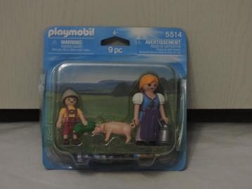 Playmobil Femme et enfant avec cochon 5514 NEUF beschikbaar voor biedingen
