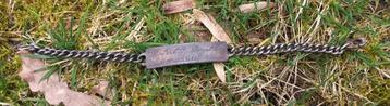 Silver WW2 US soldier bracelet with name and army number