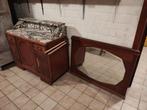 Antieke kast met marmeren blad en spiegel, Huis en Inrichting, Kasten | Dressoirs, Ophalen