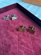 Lot de deux paires de boutons de manchette vintage, Bijoux, Sacs & Beauté, Boutons de manchette, Enlèvement ou Envoi, Utilisé