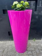 RONDE Plantenbak bloembak FUCHSIA kunststof bloempot, Tuin en Terras, Bloempotten, Kunststof, 40 cm of meer, Tuin, Rond