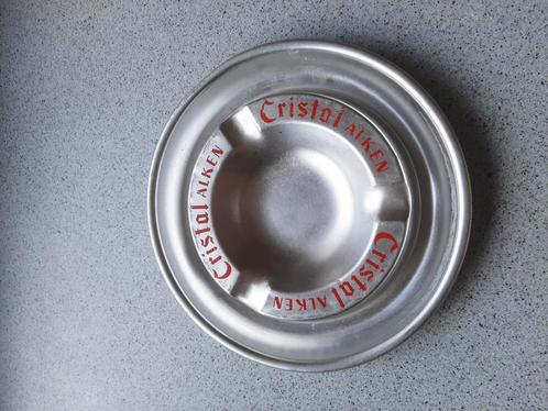Vintage Cristal Alken metalen asbak, Verzamelen, Biermerken, Ophalen of Verzenden