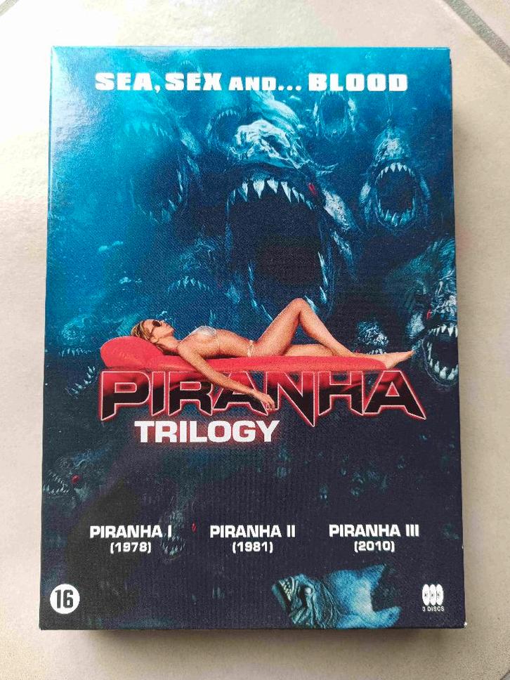Trilogy Piranha, Cd's en Dvd's, Dvd's | Tv en Series, Gebruikt, Horror, Boxset, Vanaf 16 jaar, Ophalen of Verzenden
