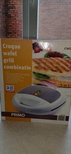 Combinatie grill wafel croque machine, Elektronische apparatuur, Wafelijzers, Nieuw, Uitneembare platen, Ophalen of Verzenden