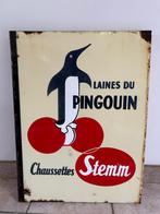Geëmailleerd reclameplaatje „STEMM socks” - ca 1955, Gebruikt, Valentinseron@live.fr, Laines du Pingouin, Ophalen of Verzenden