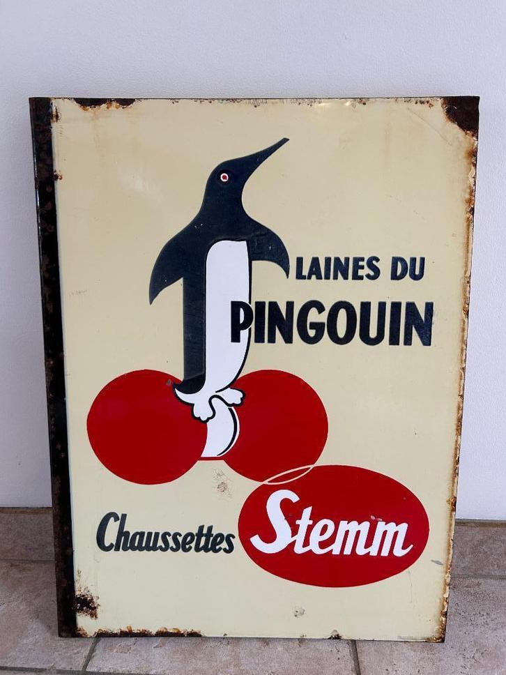 Geëmailleerd reclameplaatje „STEMM socks” - ca 1955, Verzamelen, Merken en Reclamevoorwerpen, Gebruikt, Reclamebord, Ophalen of Verzenden