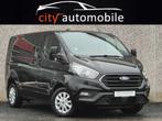 Ford Transit Custom 2.0 TDCI DOUBLE CABINE 6 PLACES GPS, Auto's, 4 cilinders, Zwart, 96 kW, Particulier