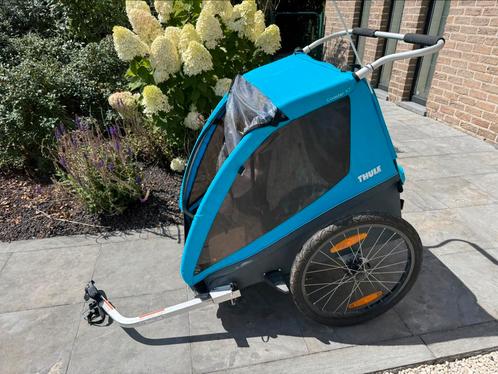 Thule Coaster XT fietskar voor 2 kinderen – met wandelwiel, Fietsen en Brommers, Fietsaccessoires | Aanhangwagens en Karren, Zo goed als nieuw