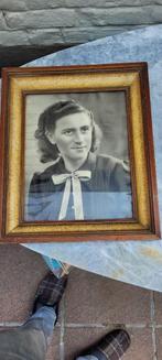 oude kader met oude foto (27iv271), Ophalen of Verzenden