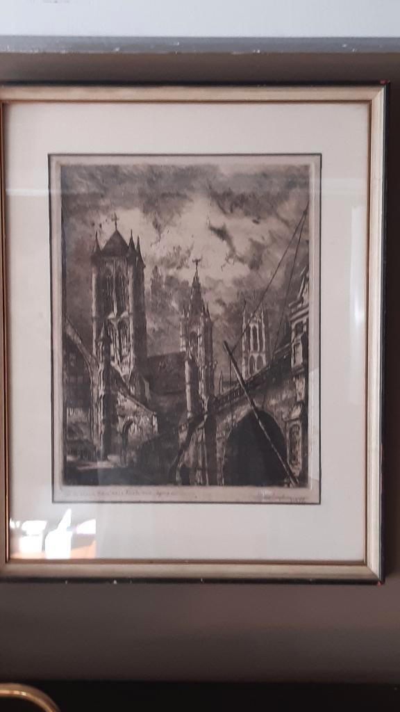 Etsen en Gravures voorstelling van de Sint, Antiek en Kunst, Kunst | Etsen en Gravures, Ophalen of Verzenden