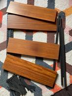 vintage boekenrek met 4 houten legplanken, Huis en Inrichting, Ophalen, Gebruikt