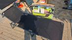 Aluminium ligstoel met zonnedak, Tuin en Terras, Ligbedden, Ophalen, Zo goed als nieuw, Aluminium, Verstelbaar