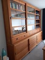 vitrinekast in teakhout, Huis en Inrichting, Ophalen, 200 cm of meer, Teakhout, Zo goed als nieuw