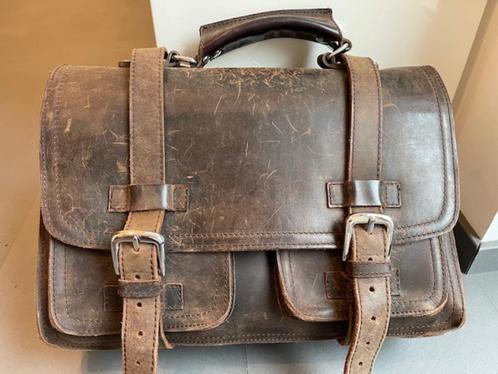 boekentas - laptoptas - aktetas, Handtassen en Accessoires, Tassen | Schooltassen, Nieuw, Aktetas of Boekentas, Bruin, Leer, Ophalen