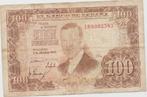 100 pesetas 1953, Enlèvement ou Envoi, Billets en vrac, Autres pays