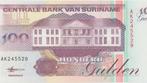 Banque centrale du Suriname 100 florins 1998 unc, Amérique centrale, Enlèvement ou Envoi, Billets en vrac
