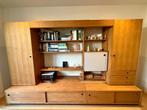Vintage bureaukast en bureau met lades en schuiven, Ophalen, Gebruikt, Met deur(en)