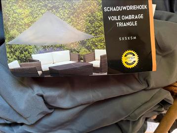 5x5x5 m schaduwdoek driehoek antraciet beschikbaar voor biedingen