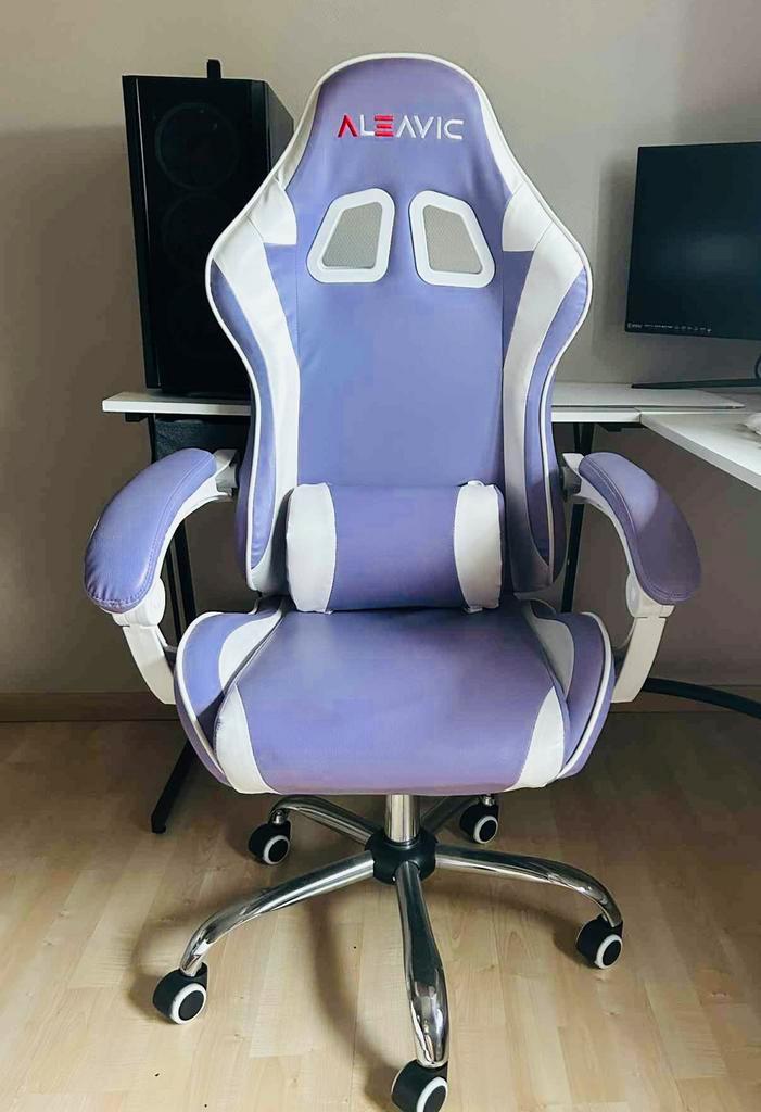 ALEAVIC bureau-/gamestoel, Huis en Inrichting, Bureaustoelen, Zo goed als nieuw, Bureaustoel, Paars, Ergonomisch, Ophalen