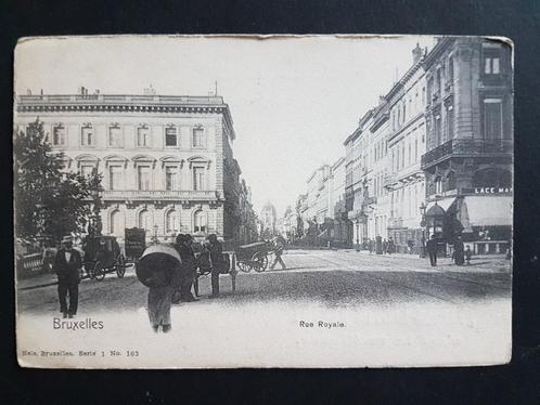 Postkaart Brussel Rue Royale serie Nels Farine Lactée Renaux, Verzamelen, Postkaarten | België, Ongelopen, Brussel (Gewest), Voor 1920