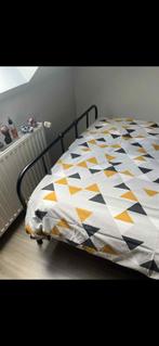 Bed en matras, Huis en Inrichting, Slaapkamer | Bedden, Ophalen, Gebruikt, Zwart, 140 cm