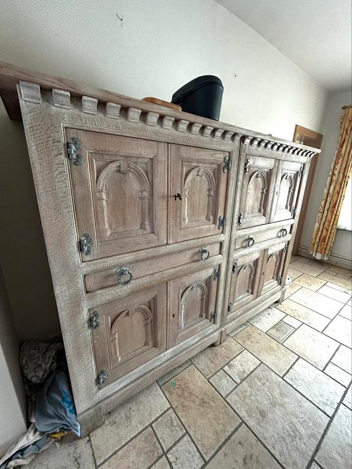 Antieke eiken eetkamer set – karaktervol en stijlvol!, Antiek en Kunst, Antiek | Meubels | Kasten, Ophalen