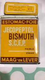 vielles boites metal - medicament estomac-foie - -bismuth, Collections, Boîte en métal, Comme neuf, Enlèvement
