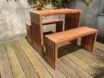 Nieuwe tuinset in tropisch hout, Tuin en Terras, Tuinsets en Loungesets, Ophalen, Nieuw, Hout, Tuinset