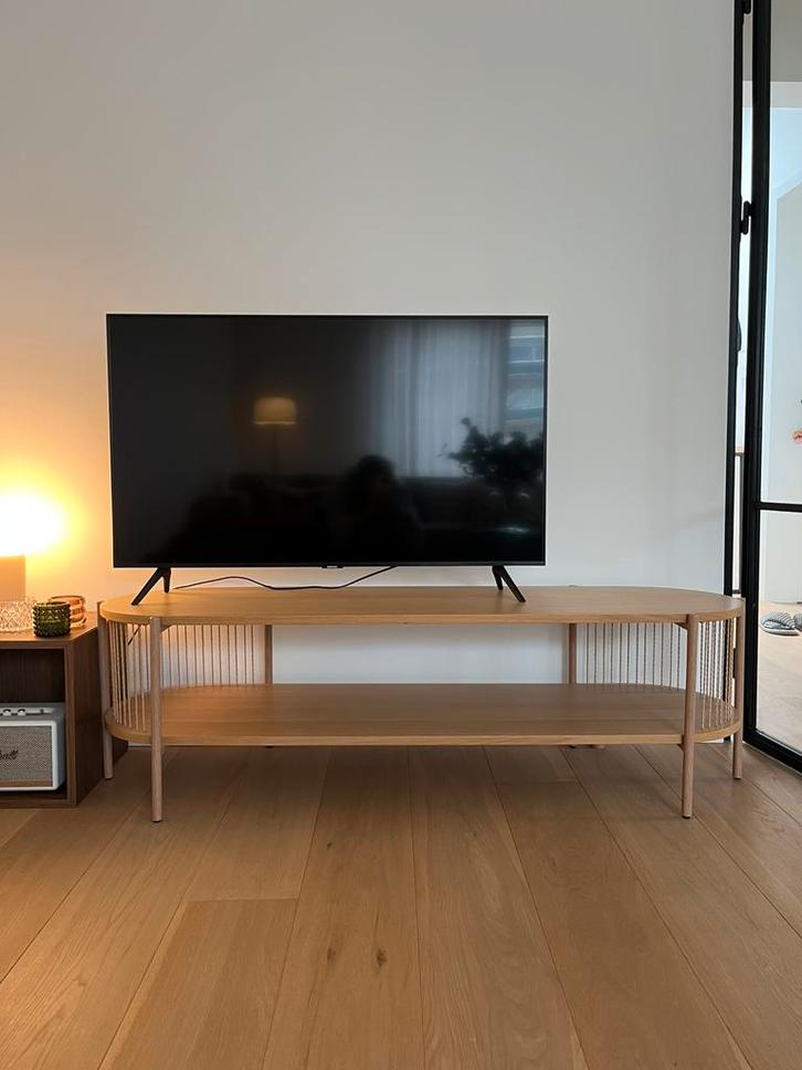 Tv meubel hout (144cm) - Jysk, Huis en Inrichting, Kasten |Televisiemeubels, Zo goed als nieuw, 100 tot 150 cm, Ophalen