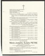 1000 ROUWBRIEVEN VANAF 1925 TOT HEDEN, Ophalen, Rouwkaart