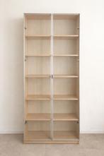 IKEA BILLY vitrinekast met glazen deuren in berkenfineer, Ophalen, 200 cm of meer, 50 tot 100 cm, 25 tot 50 cm