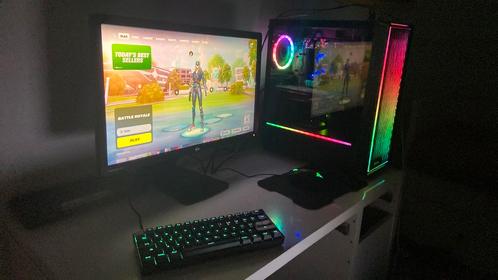 Complete gaming set - PC + monitor + 2 gaming toetsenborden, Computers en Software, Desktop Pc's, Zo goed als nieuw, 4 Ghz of meer
