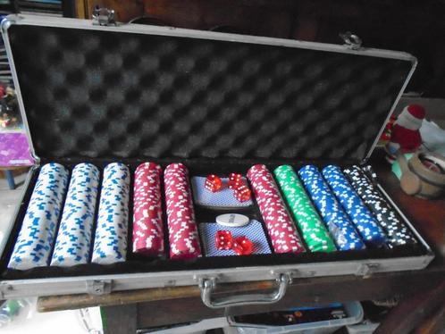 „POKER” SPELBORD+KOFFER+DAGBOEKEN+BOEKEN+CHIPBOX, Antiek en Kunst, Antiek | Overige Antiek, Ophalen of Verzenden