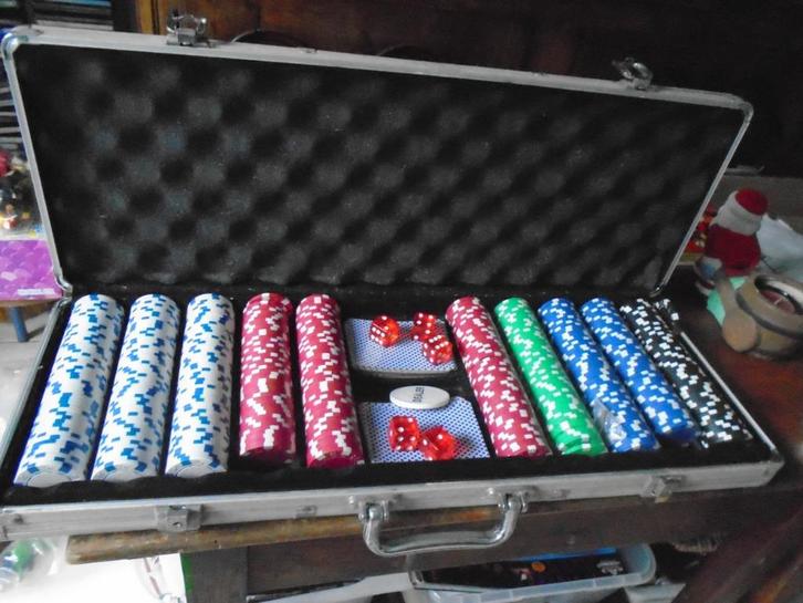 „POKER” SPELBORD+KOFFER+DAGBOEKEN+BOEKEN+CHIPBOX, Antiek en Kunst, Antiek | Overige Antiek, Ophalen