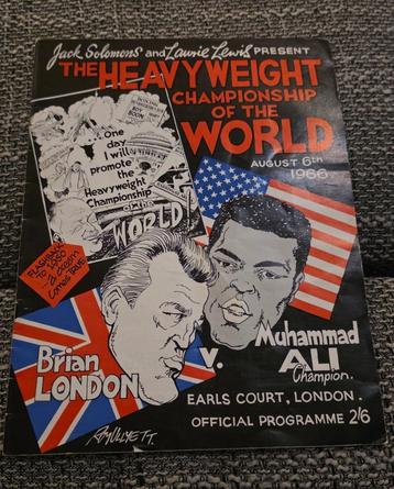 Cassius Clay+Muhammad Ali+1966+Programma+Brian London beschikbaar voor biedingen