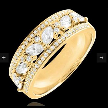 Bague or jaune 18k sertie de diamants