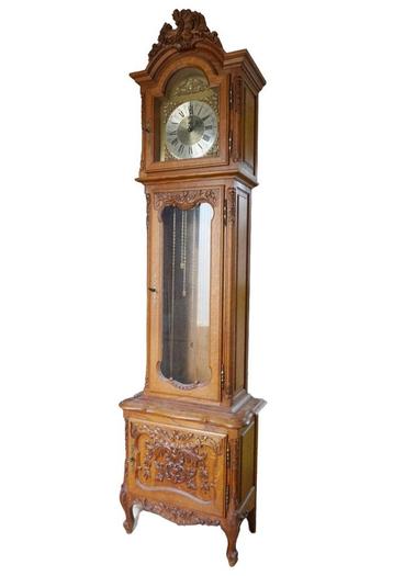 Prachtige oude staande klok in de Louis XV stijl