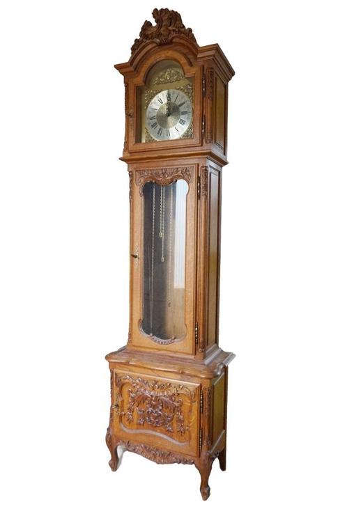 Prachtige oude staande klok in de Louis XV stijl, Antiquités & Art, Antiquités | Horloges, Enlèvement