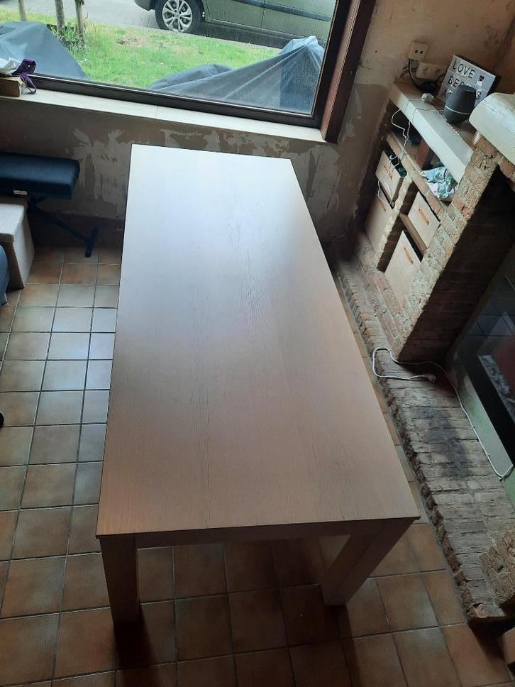 eettafel + 6 stoelen, Huis en Inrichting, Tafels | Eettafels, Zo goed als nieuw, 50 tot 100 cm, 200 cm of meer, Vijf personen of meer