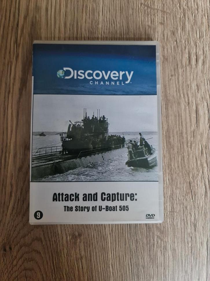 Dvd : Attack And Capture - The Story Of U-Boat 505, Cd's en Dvd's, Dvd's | Documentaire en Educatief, Zo goed als nieuw, Ophalen of Verzenden