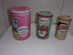 3 retro /vintage voorraad blikken., Verzamelen, Blikken, Ophalen of Verzenden, Nieuw