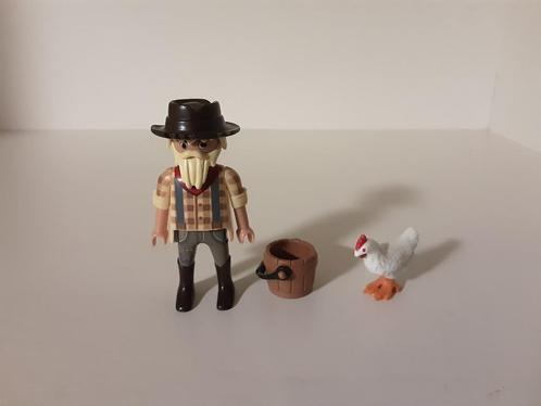 PLaymobil boer met kip - compleet, Kinderen en Baby's, Speelgoed | Playmobil, Zo goed als nieuw, Complete set, Ophalen of Verzenden