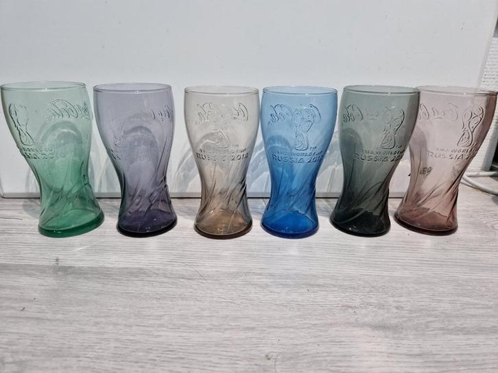 6 glazen van Coca-Cola Mc Donald's Russia 2018, Verzamelen, Merken en Reclamevoorwerpen, Nieuw, Overige typen, Ophalen of Verzenden