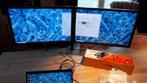 2 DELL 24" UltraSharp U2412M-schermen met statief en soundba, Computers en Software, Monitoren, DisplayPort, Ophalen of Verzenden