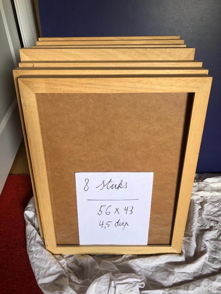 30 fotokaders in beukenhout met glas – diverse formaten, Audio, Tv en Foto, Fotografie | Fotolijsten, Zo goed als nieuw, Ophalen