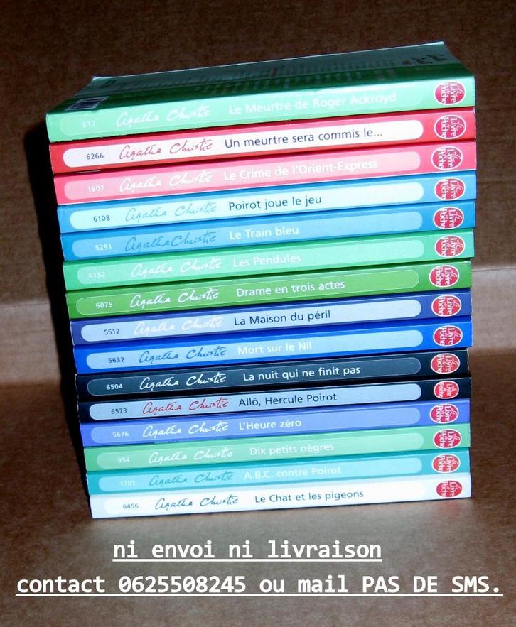 5 euros pour 15 romans Agatha Christie., Boeken, Detectives, Zo goed als nieuw, Ophalen