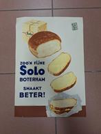 Affiche 1937 Solo Margarine, Verzamelen, Ophalen of Verzenden, Gebruikt, Reclamebord