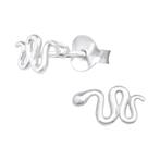 Boucles d'oreilles serpent en argent - 9 x 5 mm, Bijoux, Sacs & Beauté, Boucles d'oreilles, Argent, Puces ou Clous, Enlèvement ou Envoi
