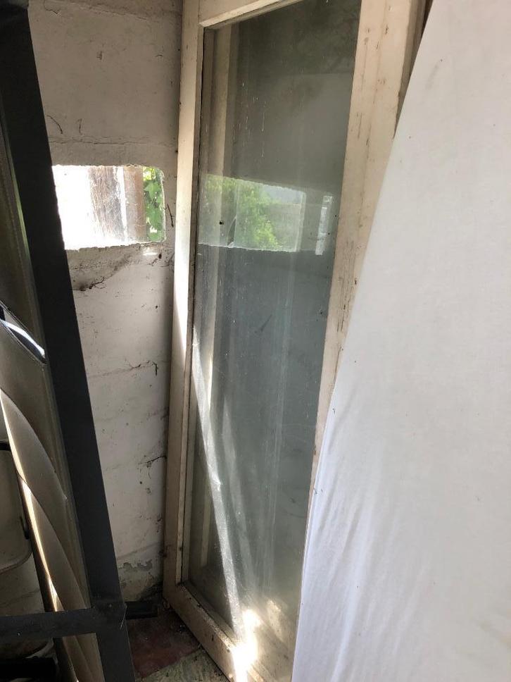 3 Houten deuren (terras), Doe-het-zelf en Bouw, Deuren en Vliegenramen, Glas, Hout, Ophalen